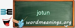 WordMeaning blackboard for jotun